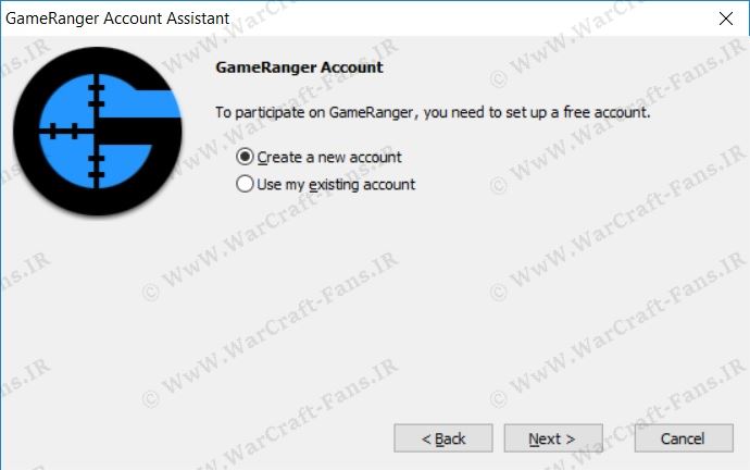 آموزش ساخت اکانت در GameRanger