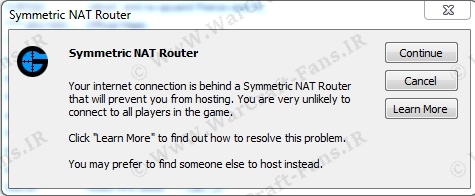 gameranger symmetric nat router حل خطای