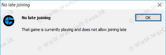 گیم رنجر خطای no late joining