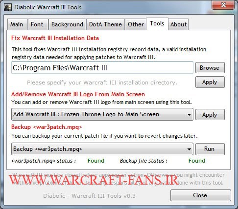 دانلود نرم افزار Diabolic Warcraft 3 Tools