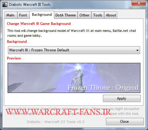 دانلود نرم افزار Diabolic Warcraft 3 Tools