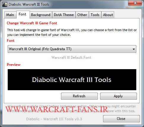 دانلود نرم افزار Diabolic Warcraft 3 Tools